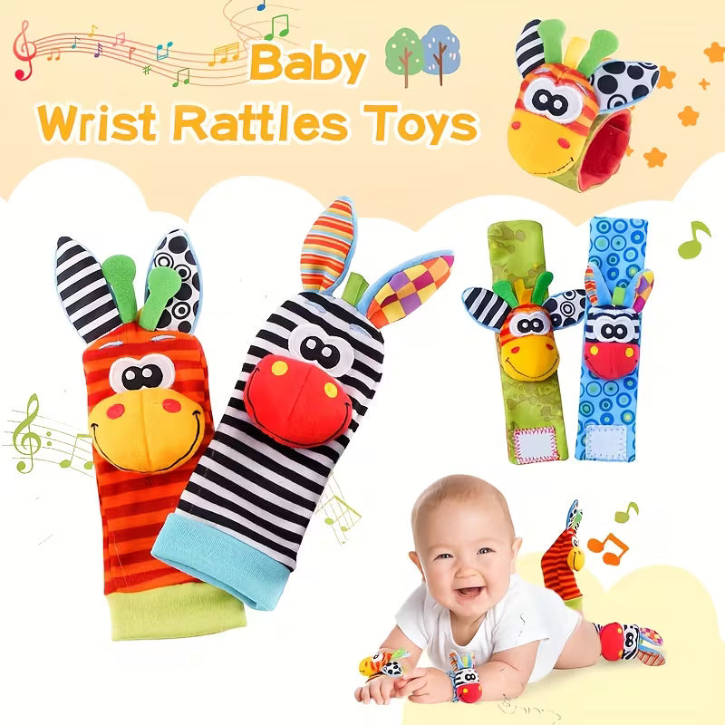 Baby Rattle Socks & Wrist Rattle Set
