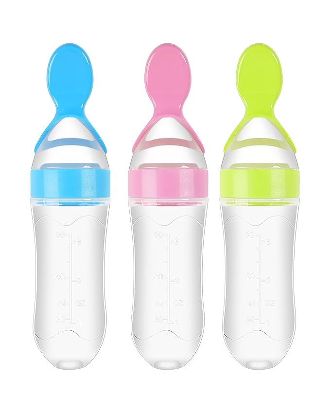 Baby Silicon Spoon Squeeze Feeder