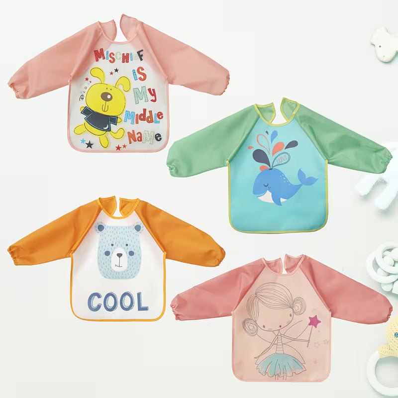 Waterproof Long Sleeve Baby Feeding Bib