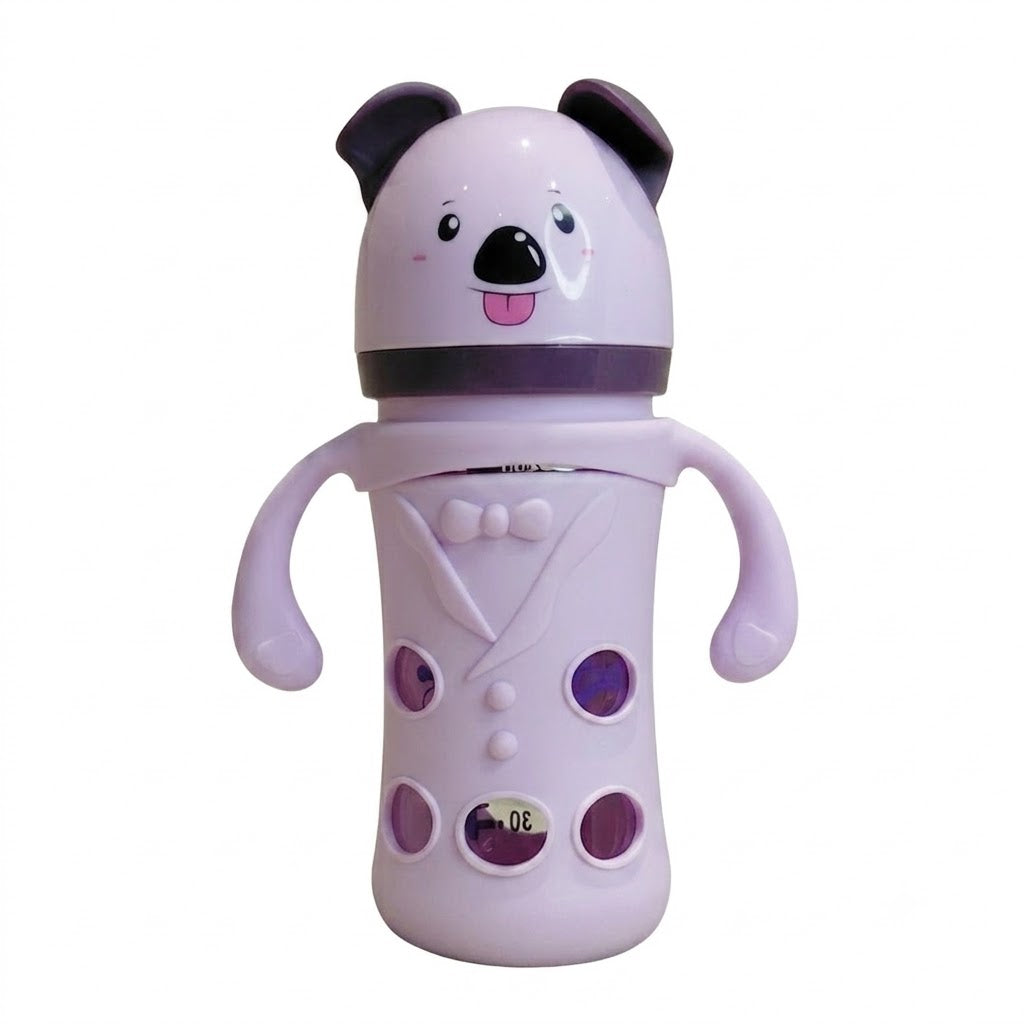 Fish Panda Baby Feeding Bottle β 240ml Borosilicate Glass with Silicone Sleeve & Easy-Grip Handles