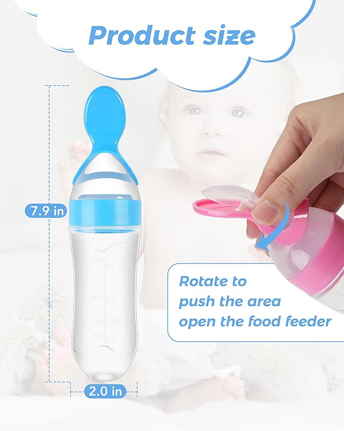Baby Silicon Spoon Squeeze Feeder