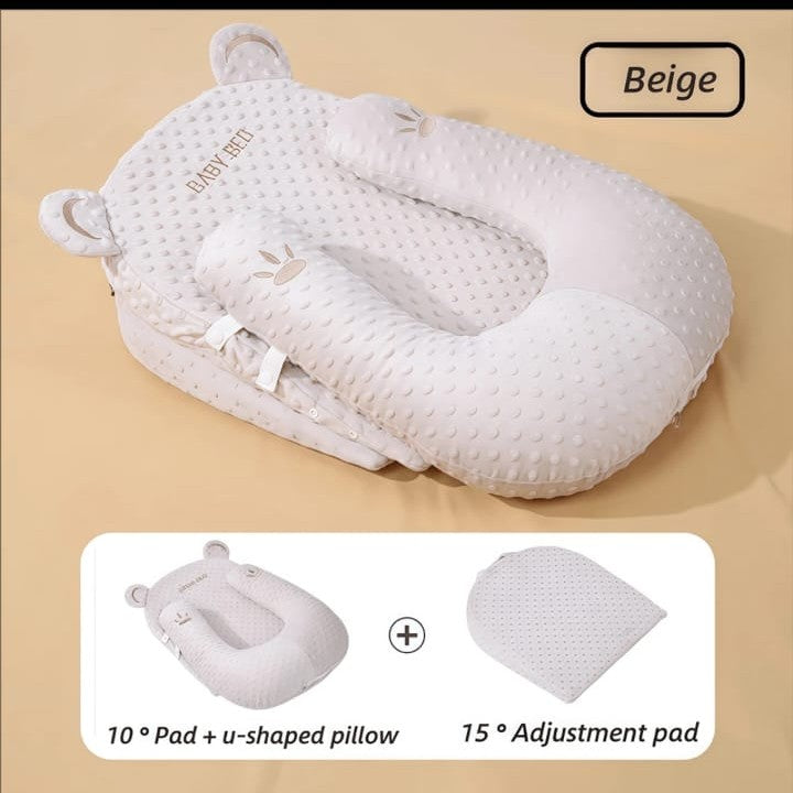 Anti-Milk Spit Up & Comfort Sleep Baby Nursing Pillow Nest