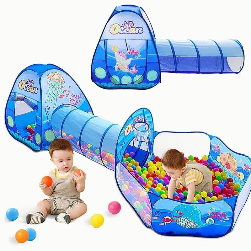 3-in-1 Kids Play Tent, Tunnel & Ball Pool πͺ
