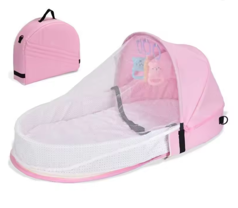 Portable Baby Bed Bag – Safe, Comfy & Easy to Carry Anywhere!