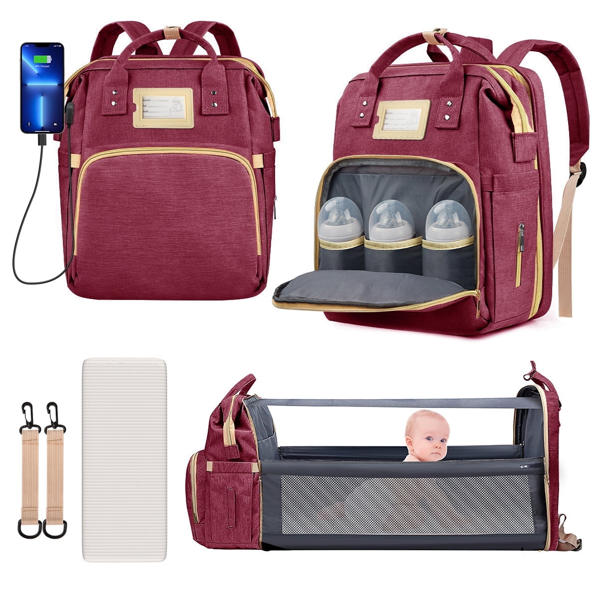 Smart Multi-Functional Baby Bed Bag with Changing Station
