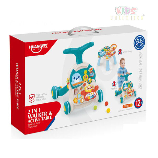 2 in 1 Musical Walker & Activity Table