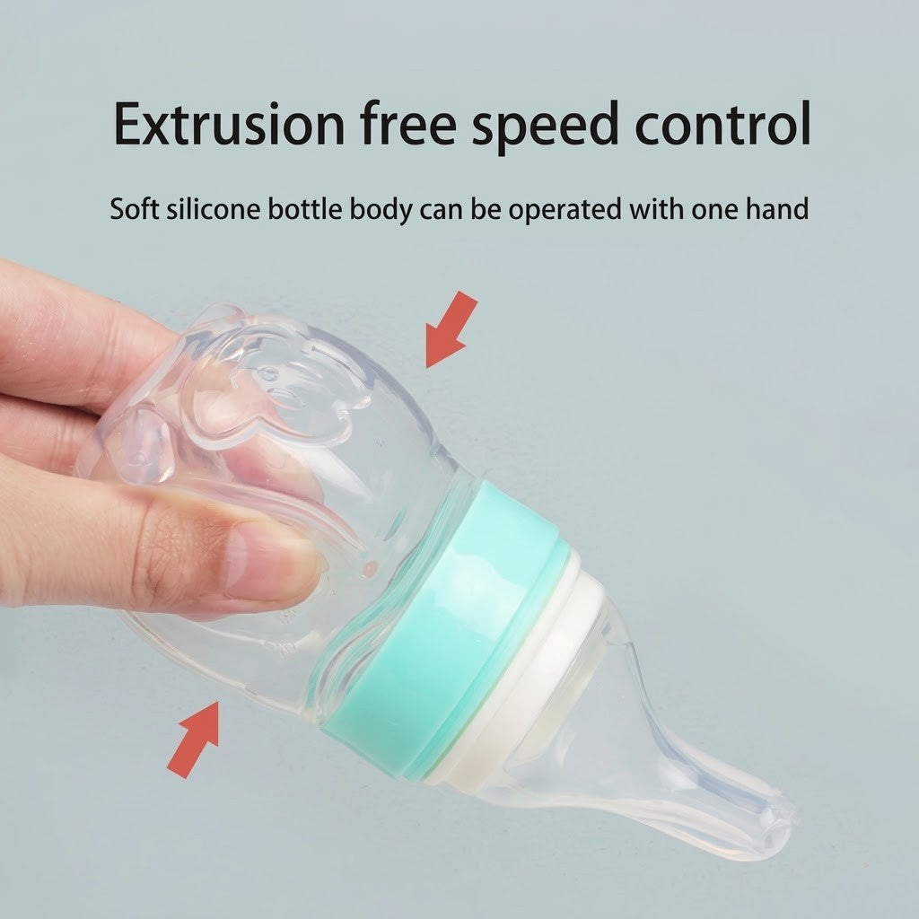70ml Baby Medicine Feeder | Soft Silicone Infant Syringe Bottle | BPA-Free Liquid Dispenser for Newborns & Toddlers
