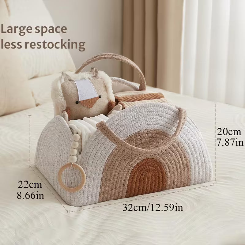 Mom’s Diaper Caddy Organizer – Portable Baby Storage Basket