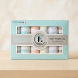 Ultra-Soft 6-Piece Baby Face Towel Set – Premium Cotton Striped Washcloths Gift Box for Newborns