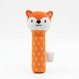 Ultra-Soft Plush Baby Stick Rattle Toy – Easy-Grip Animal Squeaker & Sensory Development Toy for Newborns