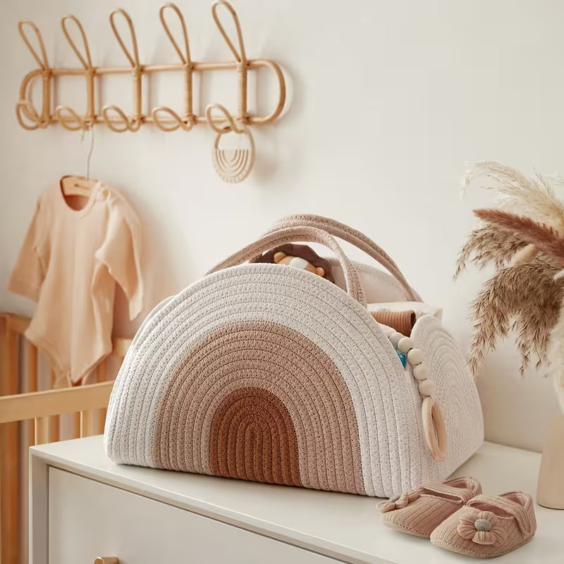 Mom’s Diaper Caddy Organizer – Portable Baby Storage Basket