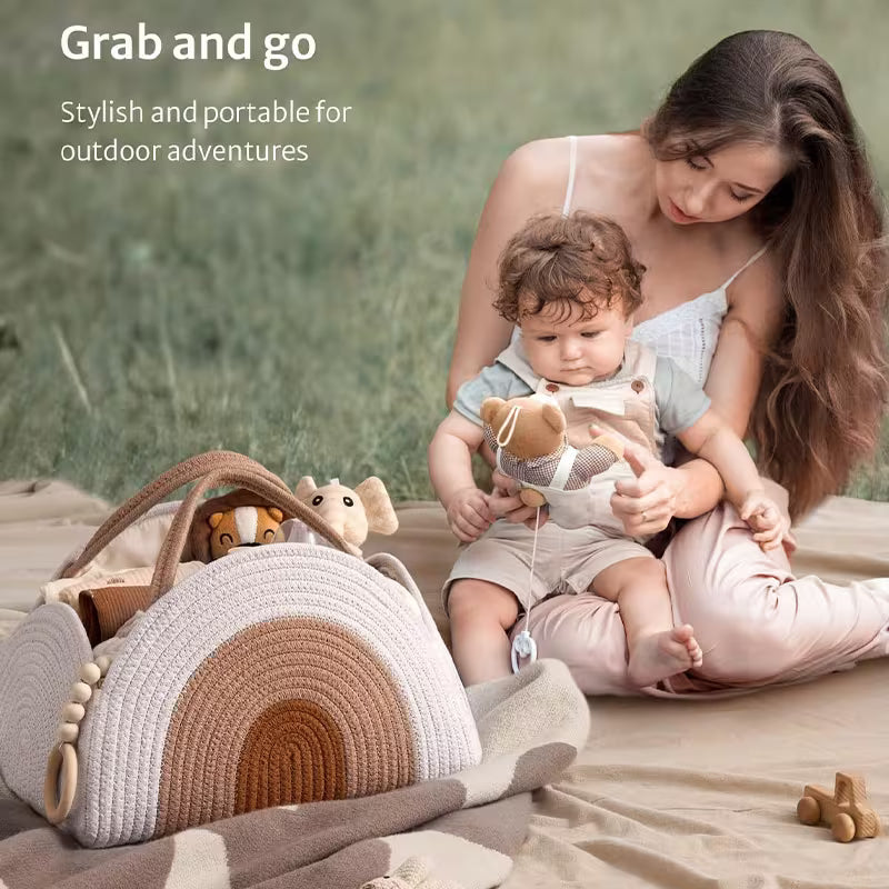 Mom’s Diaper Caddy Organizer – Portable Baby Storage Basket