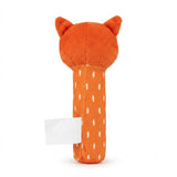 Ultra-Soft Plush Baby Stick Rattle Toy – Easy-Grip Animal Squeaker & Sensory Development Toy for Newborns