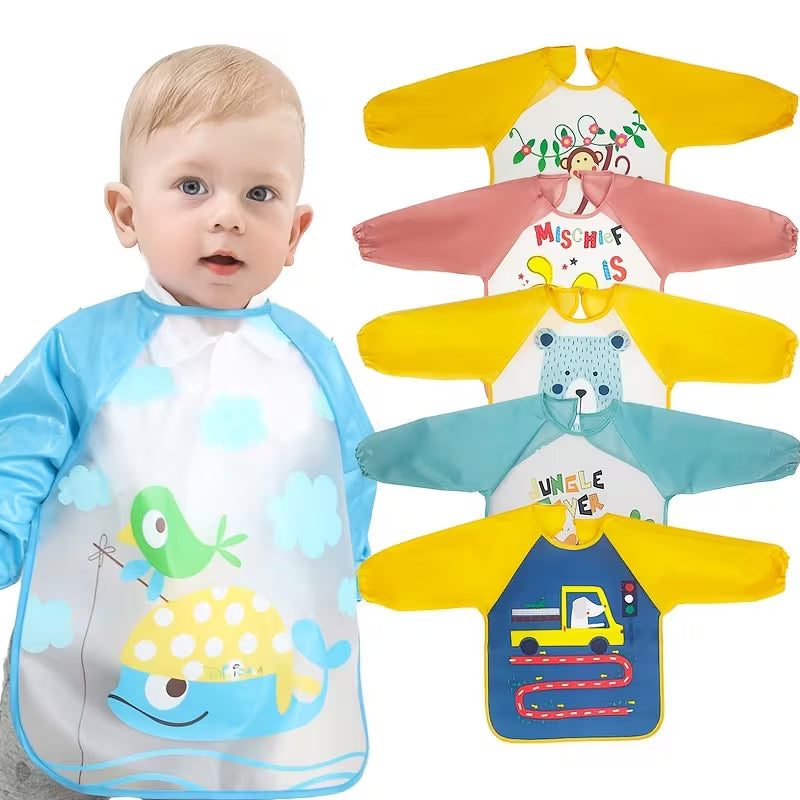 Waterproof Long Sleeve Baby Feeding Bib