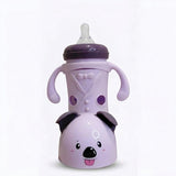 Fish Panda Baby Feeding Bottle – 240ml Borosilicate Glass with Silicone Sleeve & Easy-Grip Handles