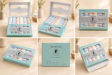Ultra-Soft 6-Piece Baby Face Towel Set – Premium Cotton Striped Washcloths Gift Box for Newborns