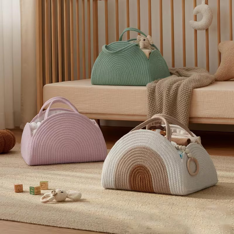 Mom’s Diaper Caddy Organizer – Portable Baby Storage Basket