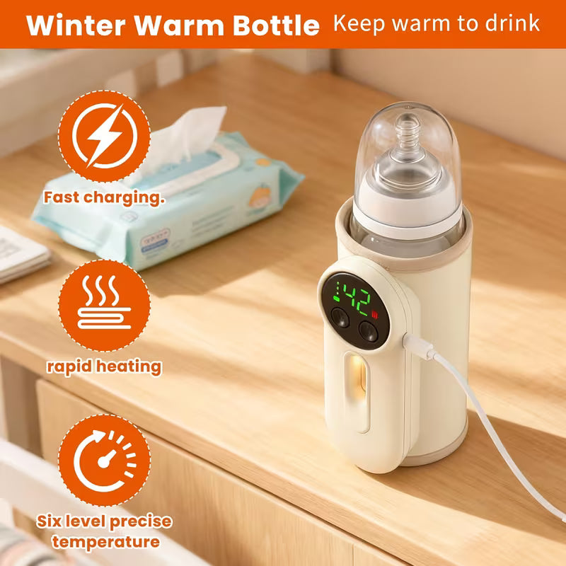 Baby Bottle Warmer & Rechargeable Milk Heater