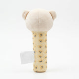Ultra-Soft Plush Baby Stick Rattle Toy – Easy-Grip Animal Squeaker & Sensory Development Toy for Newborns