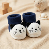 Ultra-Soft 3D Animal Plush Baby Bootie Socks – Anti-Slip Warm Winter Rattles Booties for Newborns (0-12M)