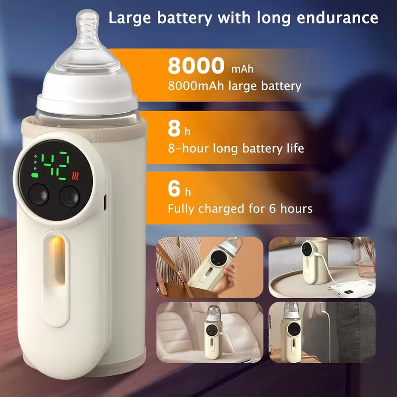 Baby Bottle Warmer & Rechargeable Milk Heater