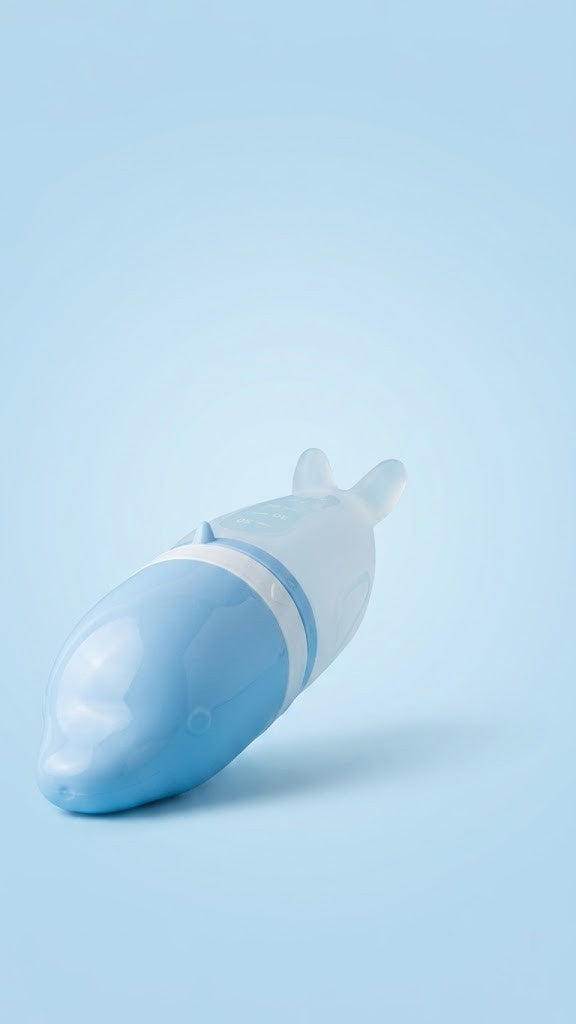 Silicone Baby Food Feeder Bottle with Spoon – Squeeze Feeding Bottle for Infants