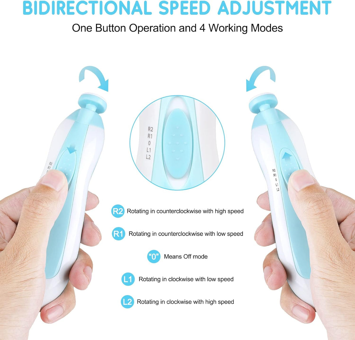 Multi-Functional Baby Electric Nail Trimmer