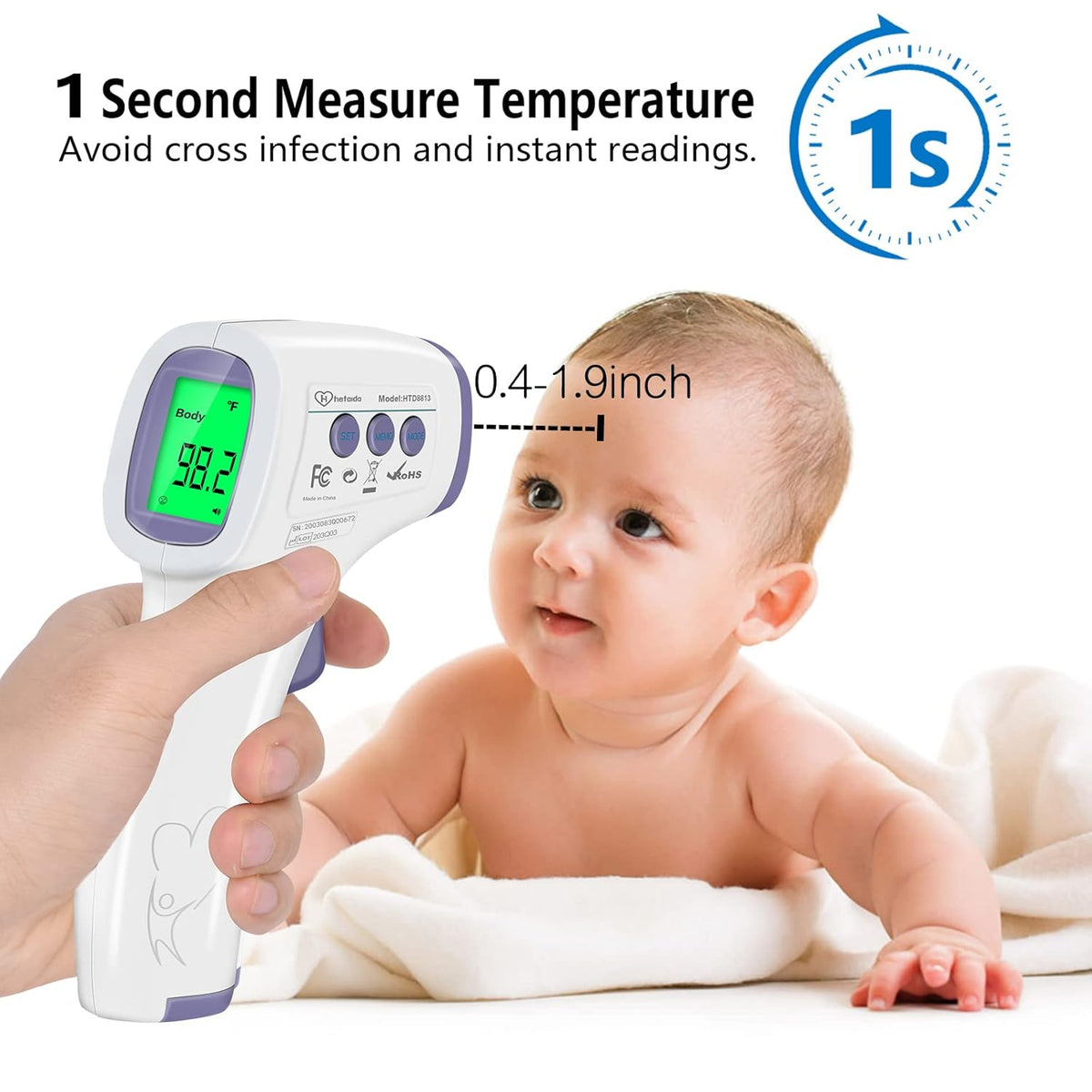 Digital Thermometer for Adults and Kids Gun