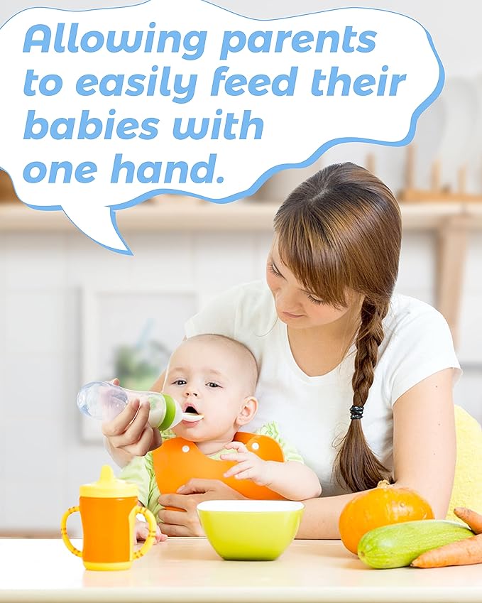 Baby Silicon Spoon  Squeeze Feeder
