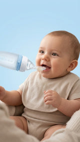 Silicone Baby Food Feeder Bottle with Spoon – Squeeze Feeding Bottle for Infants