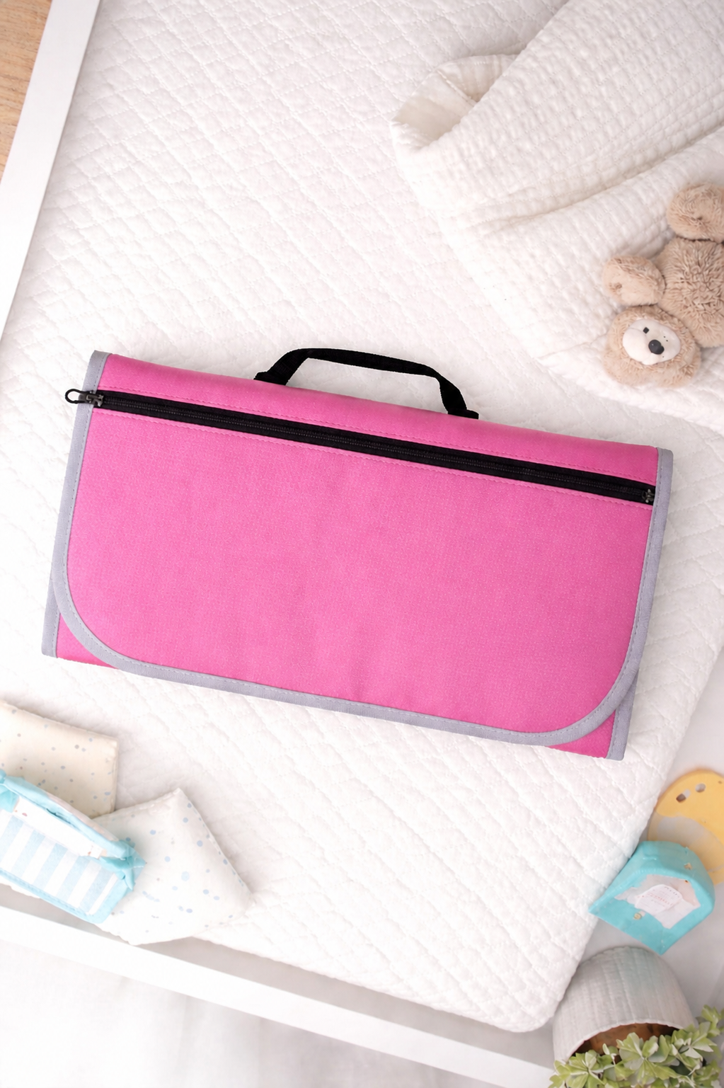 Portable Foam Paded Waterproof Baby Diaper and  Clothes Changing bag