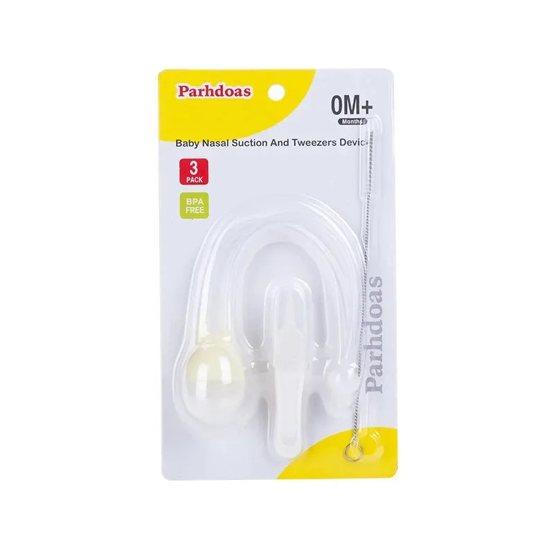 BPA-free nasal aspirator and tweezer set for newborns
