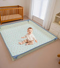 Foldable Padded Baby Learn & Play Mat with Raised Borders