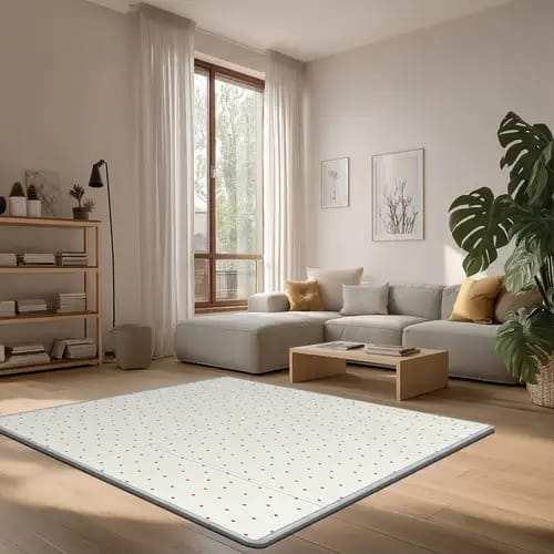 Foldable Padded Baby Learn & Play Mat with Raised Borders