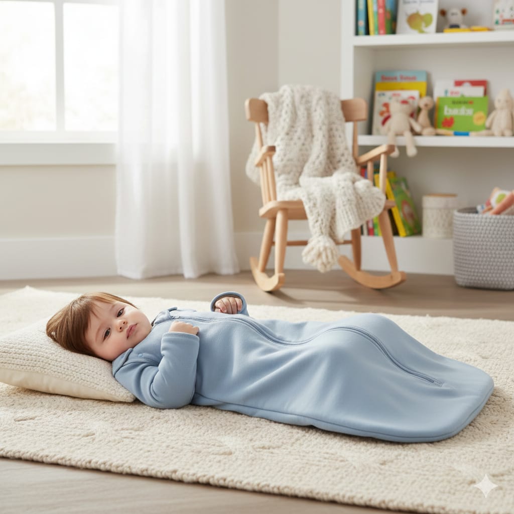 All Season Breathable Baby Sleeping Sack with Detachable Sleeves