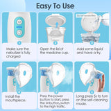 Portable mesh nebulizer box contents and instruction manual