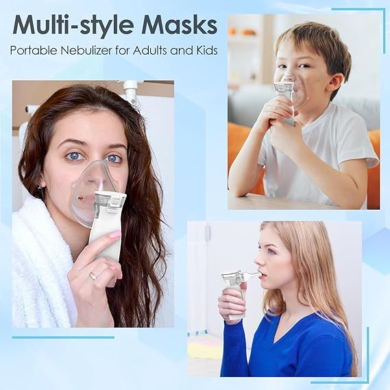 Portable Mesh Nebulizer with adult and child mask included