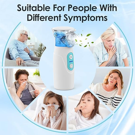 Fast, ultra-fine mist mesh nebulizer in use
