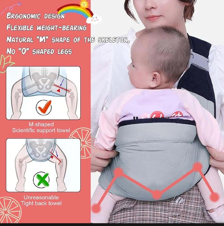 Baby Sling Carrier with Hip Seat (10–30 lbs)