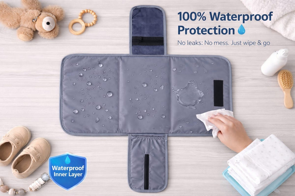 Portable Foam Paded Waterproof Baby Diaper and  Clothes Changing bag