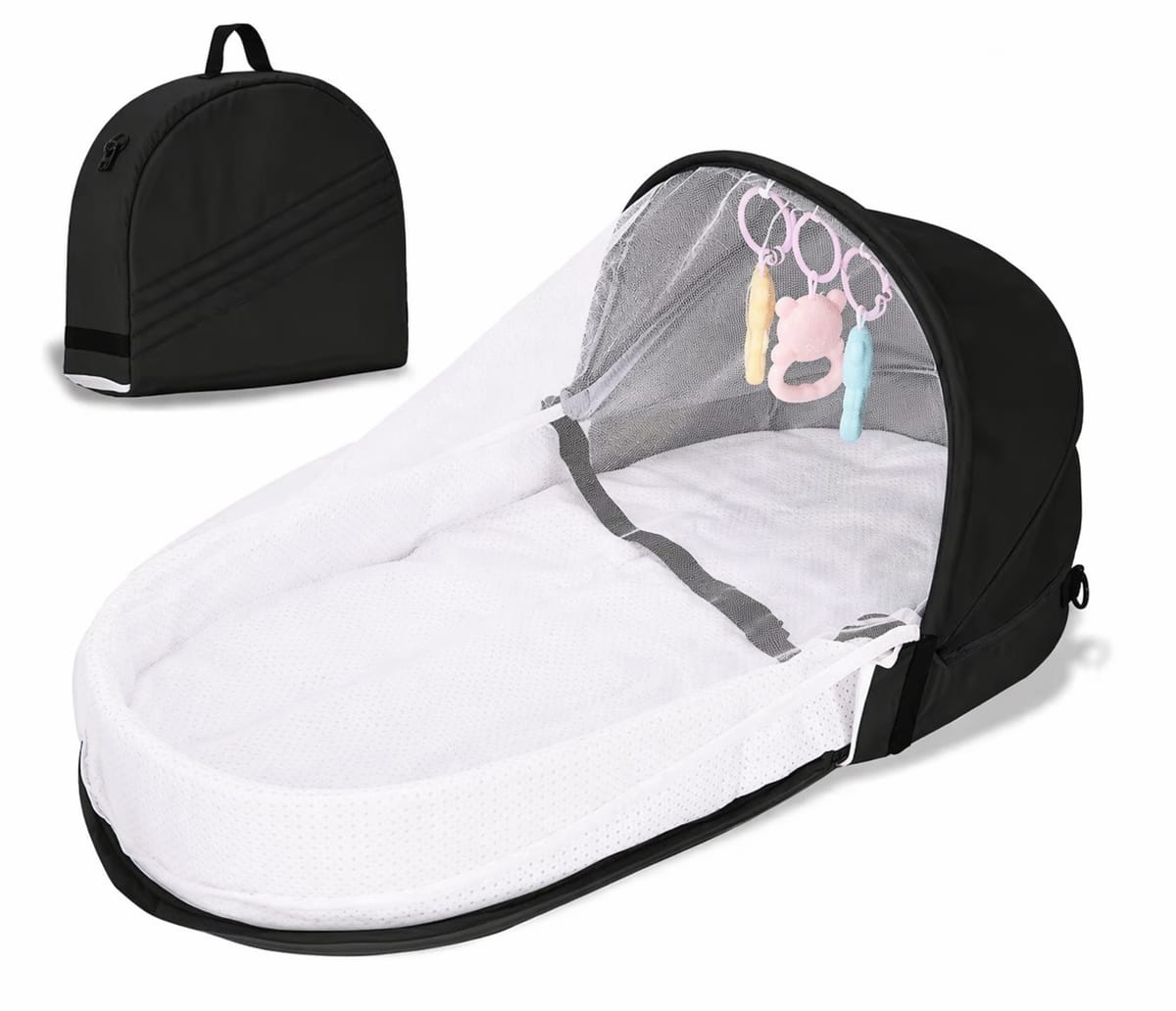 Portable Baby Bed Bag – Safe, Comfy & Easy to Carry Anywhere!