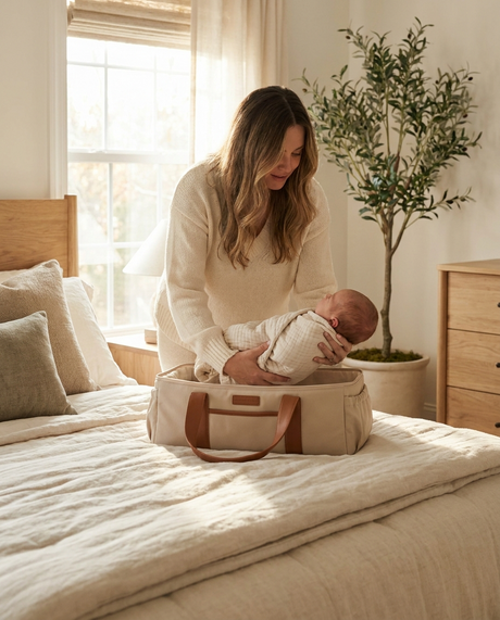 Portable Baby Bed Bag - premium lifestyle shot