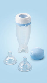 Silicone Baby Food Feeder Bottle with Spoon – Squeeze Feeding Bottle for Infants