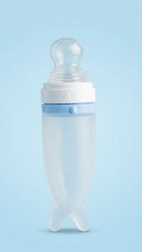 Silicone Baby Food Feeder Bottle with Spoon – Squeeze Feeding Bottle for Infants