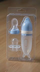 Silicone Baby Food Feeder Bottle with Spoon – Squeeze Feeding Bottle for Infants