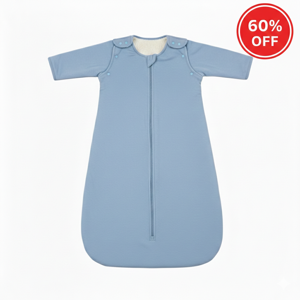 All Season Breathable Baby Sleeping Sack with Detachable Sleeves