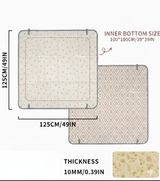 Foldable Padded Baby Learn & Play Mat with Raised Borders