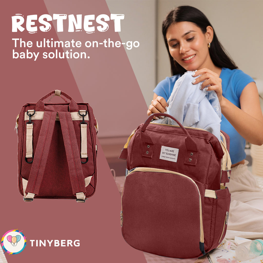 Smart Multi-Functional Baby Bed Bag with Changing Station